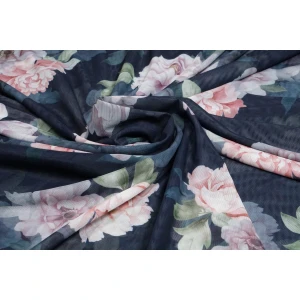 Mesh Bloem Donkerblauw