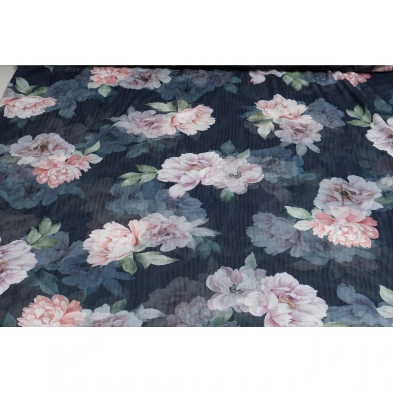 Mesh Bloem Donkerblauw - Afbeelding 2