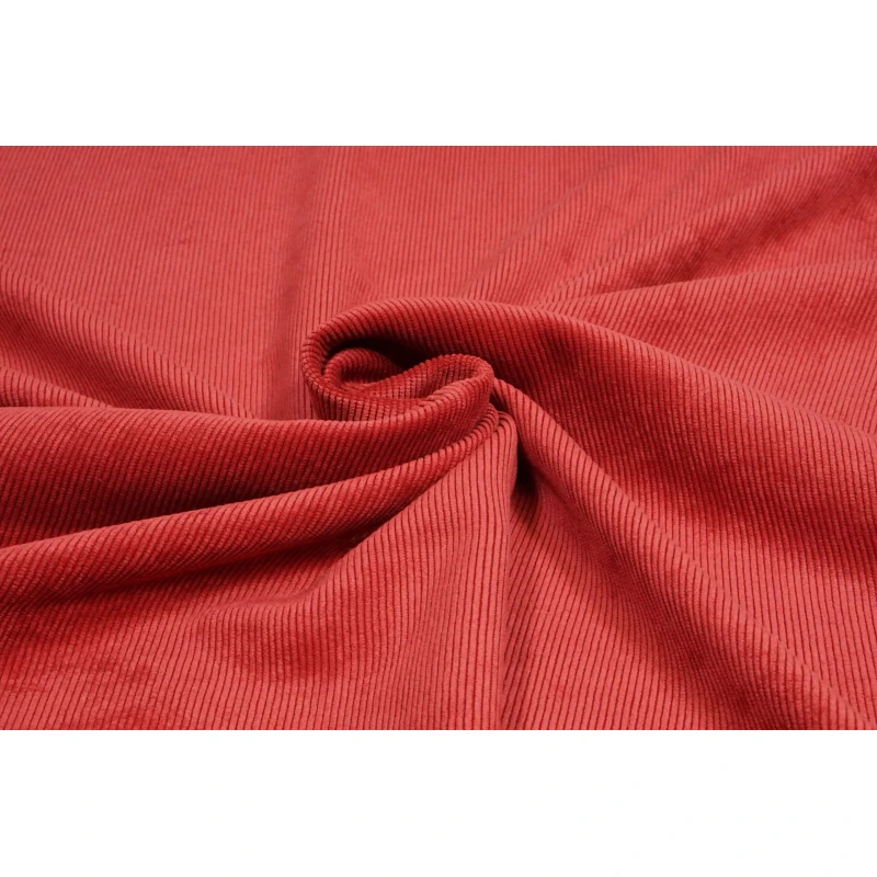 Corduroy Stretch 11 Wales Donker Rood