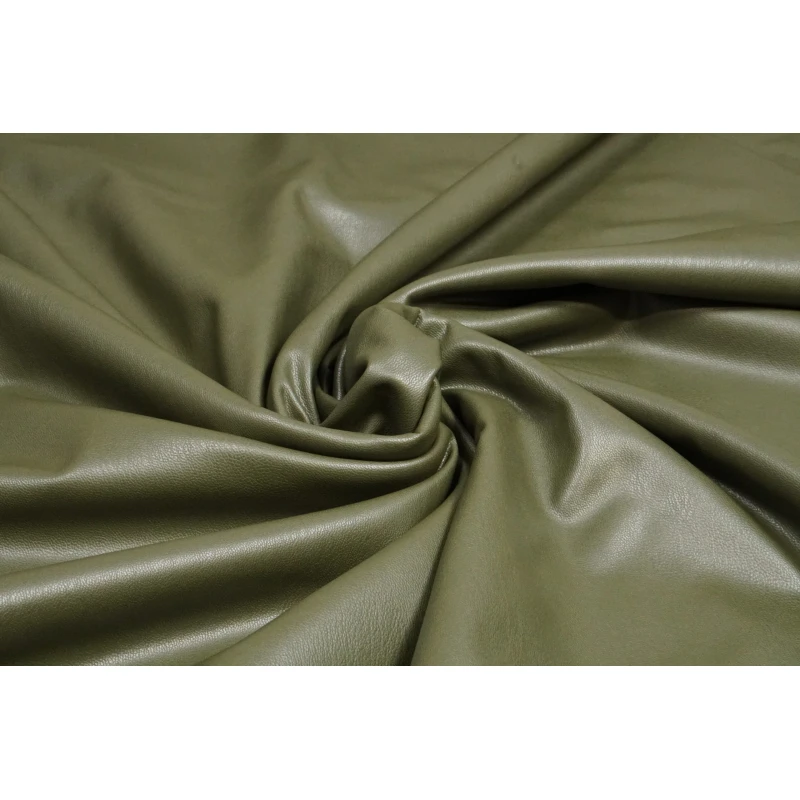 Leather Stretch Velvet Legergroen