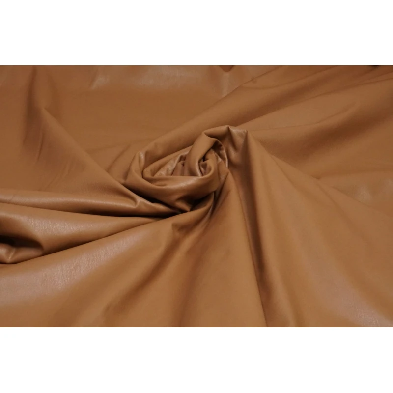 Leather Stretch Velvet Camel