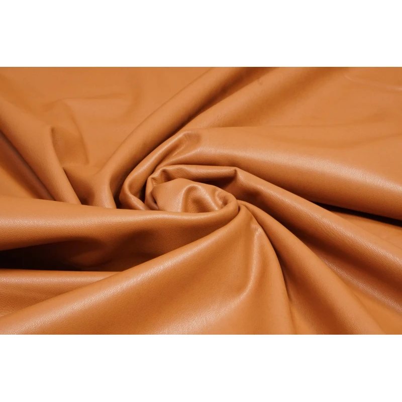 Leather Stretch Velvet Cognac