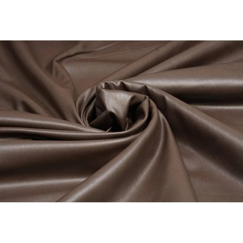 Leather Stretch Velvet Donkerbruin