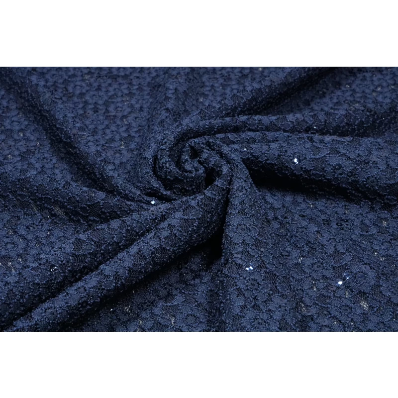 Donkerblauw Stretch Kant