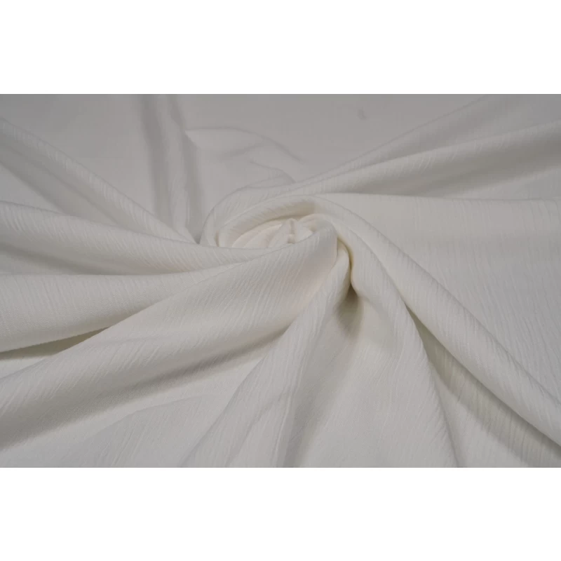 Ecru Viscose Borken Crêpe