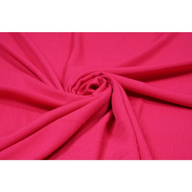 Fuchsia Viscose Borken Crêpe