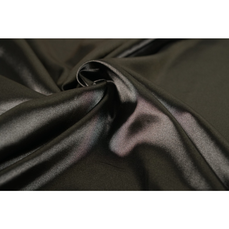 Stretch Satijn Black