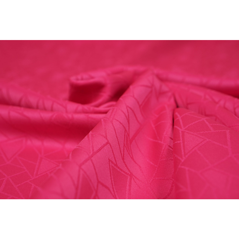 Jacquard Stretch Satijn Donker Fuchsia