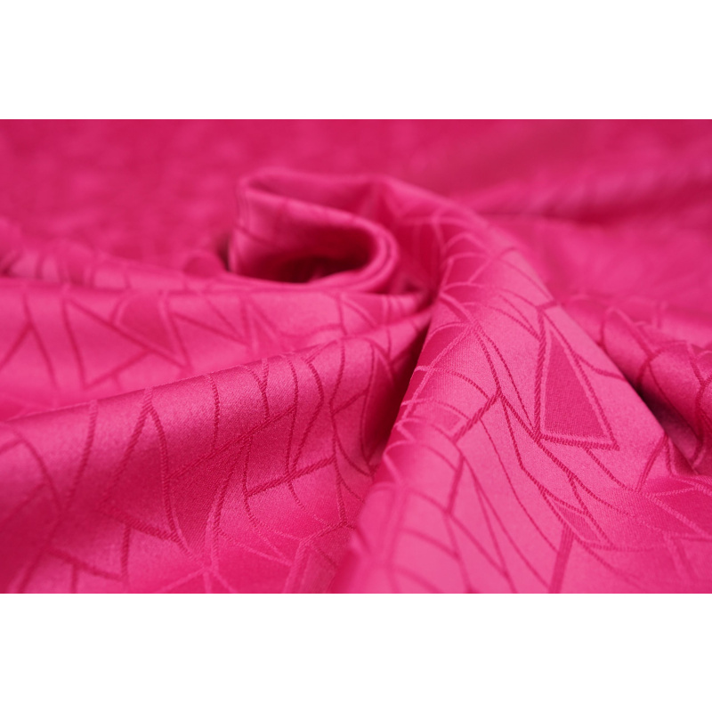 Jacquard Stretch Satijn Fuchsia