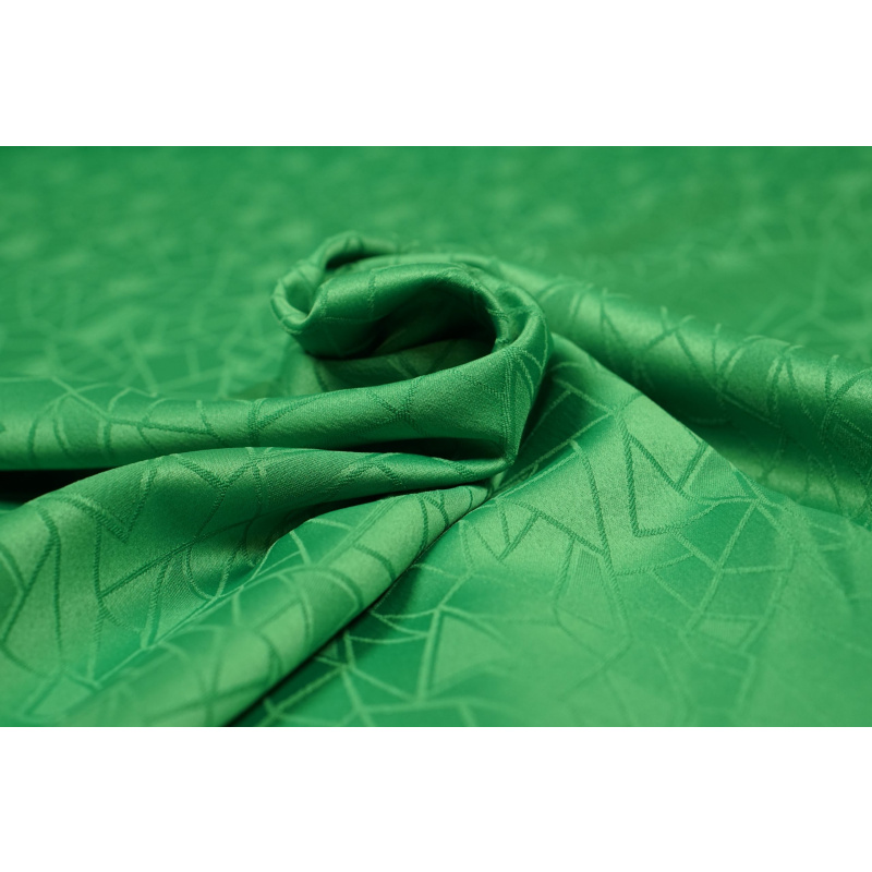 Jacquard Stretch Satijn Groen