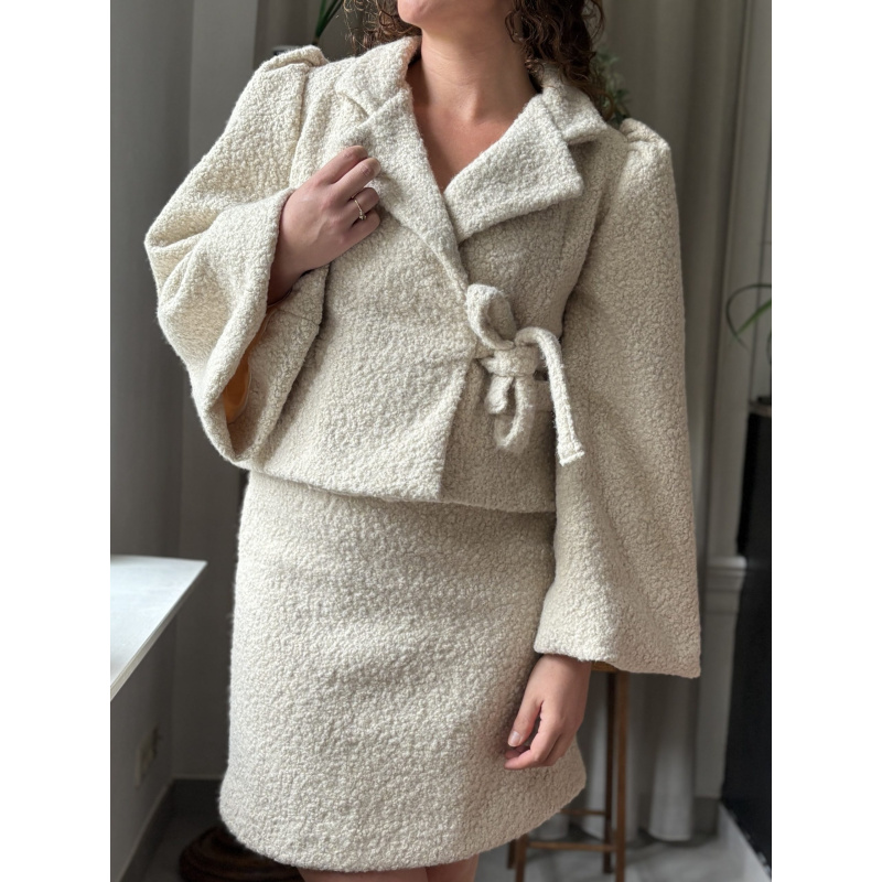 Boenzo Box Bow Tie Jacket Bouclé