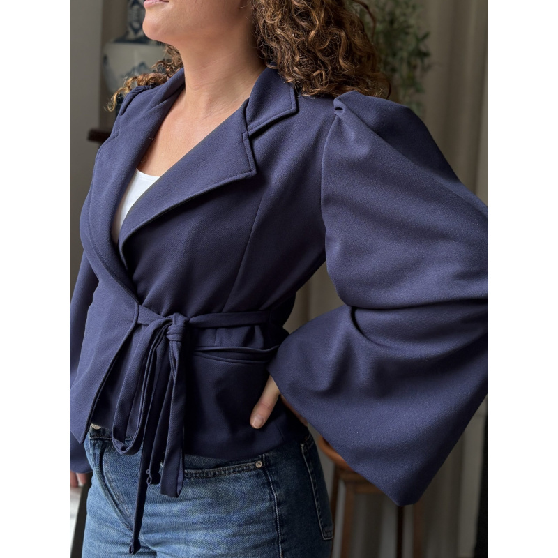 Boenzo Box Bow Tie Jacket Scuba Crêpe Jersey - Afbeelding 4