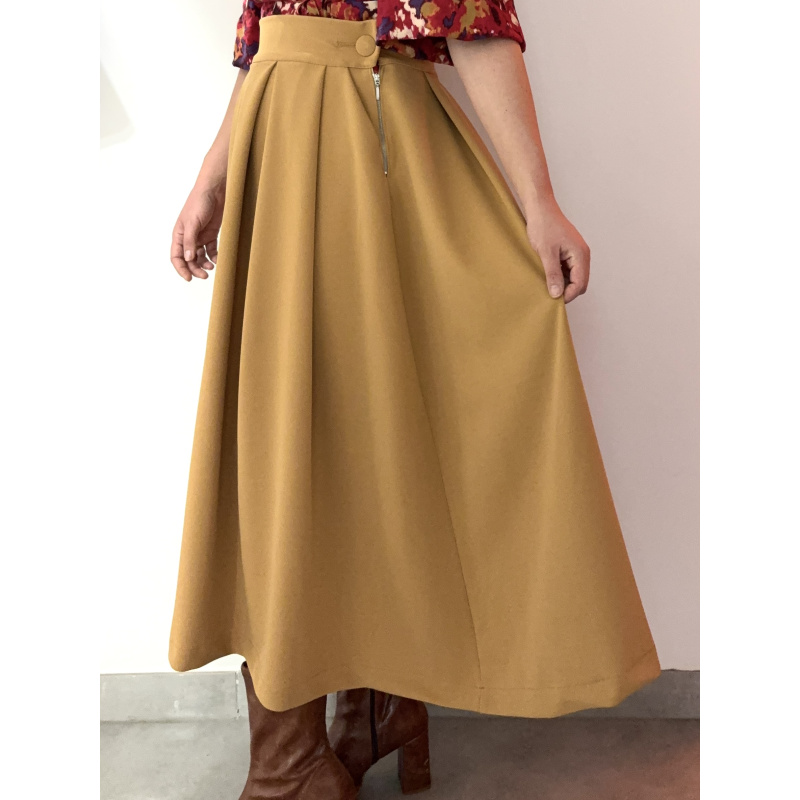Boenzo Box Pleated Skirt Scuba Crêpe Jersey
