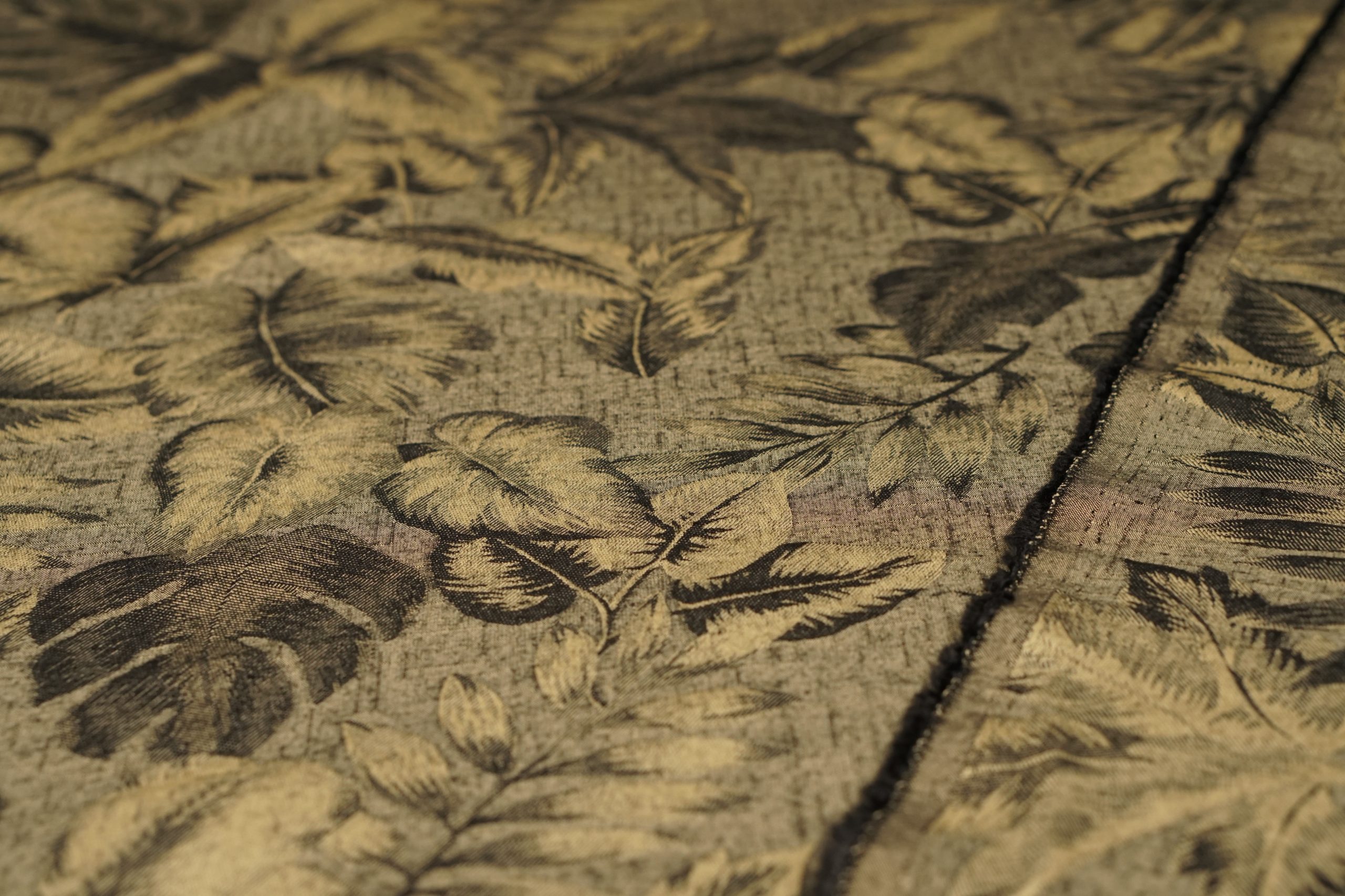 Jacquard vintage palm leaves geel - Afbeelding 3