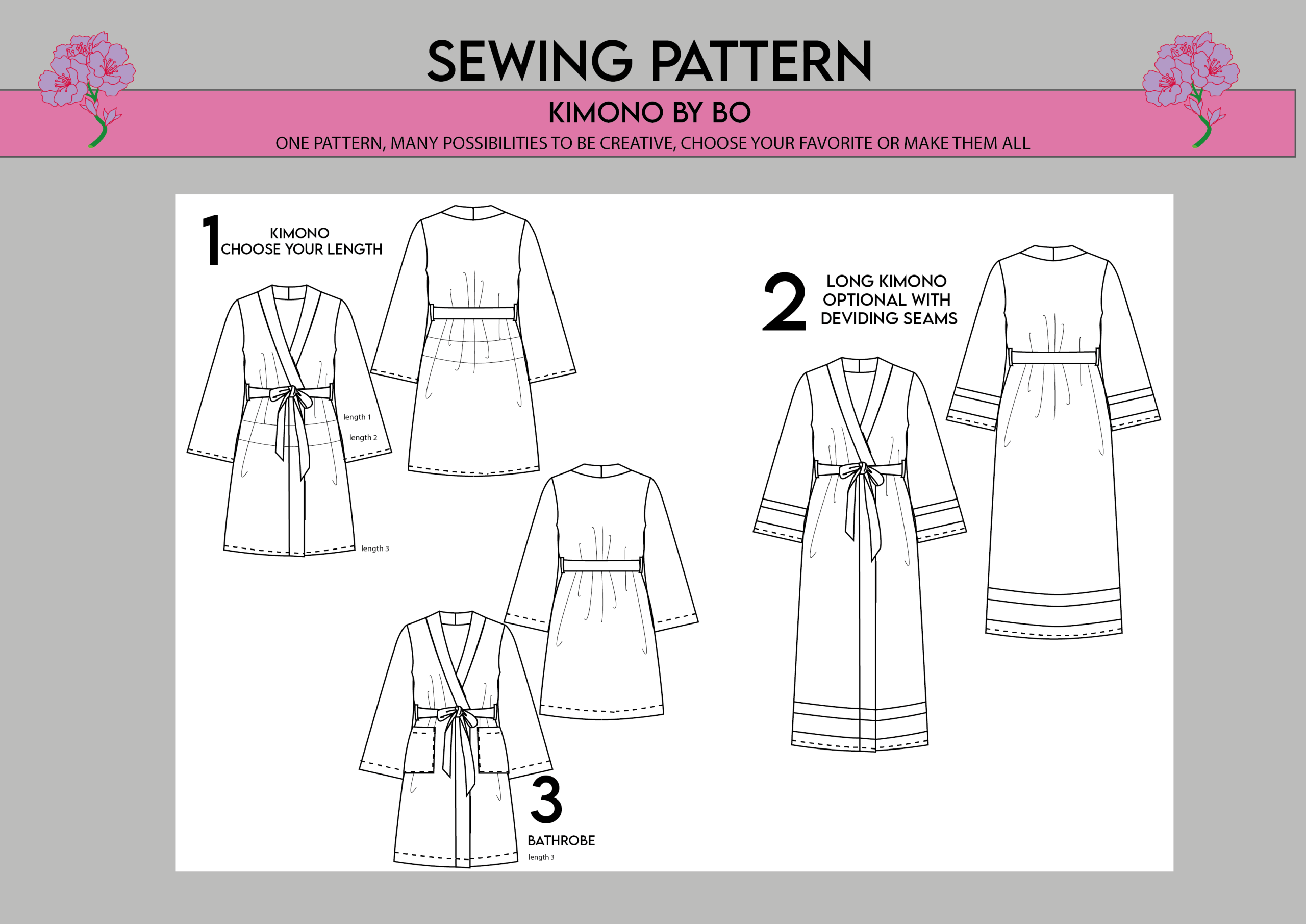 PDF Naaipatroon Kimono - Afbeelding 2