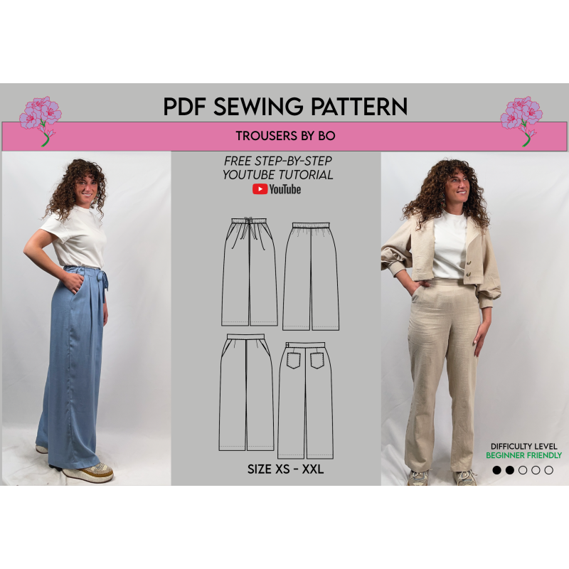PDF Naaipatroon Trousers by Bo