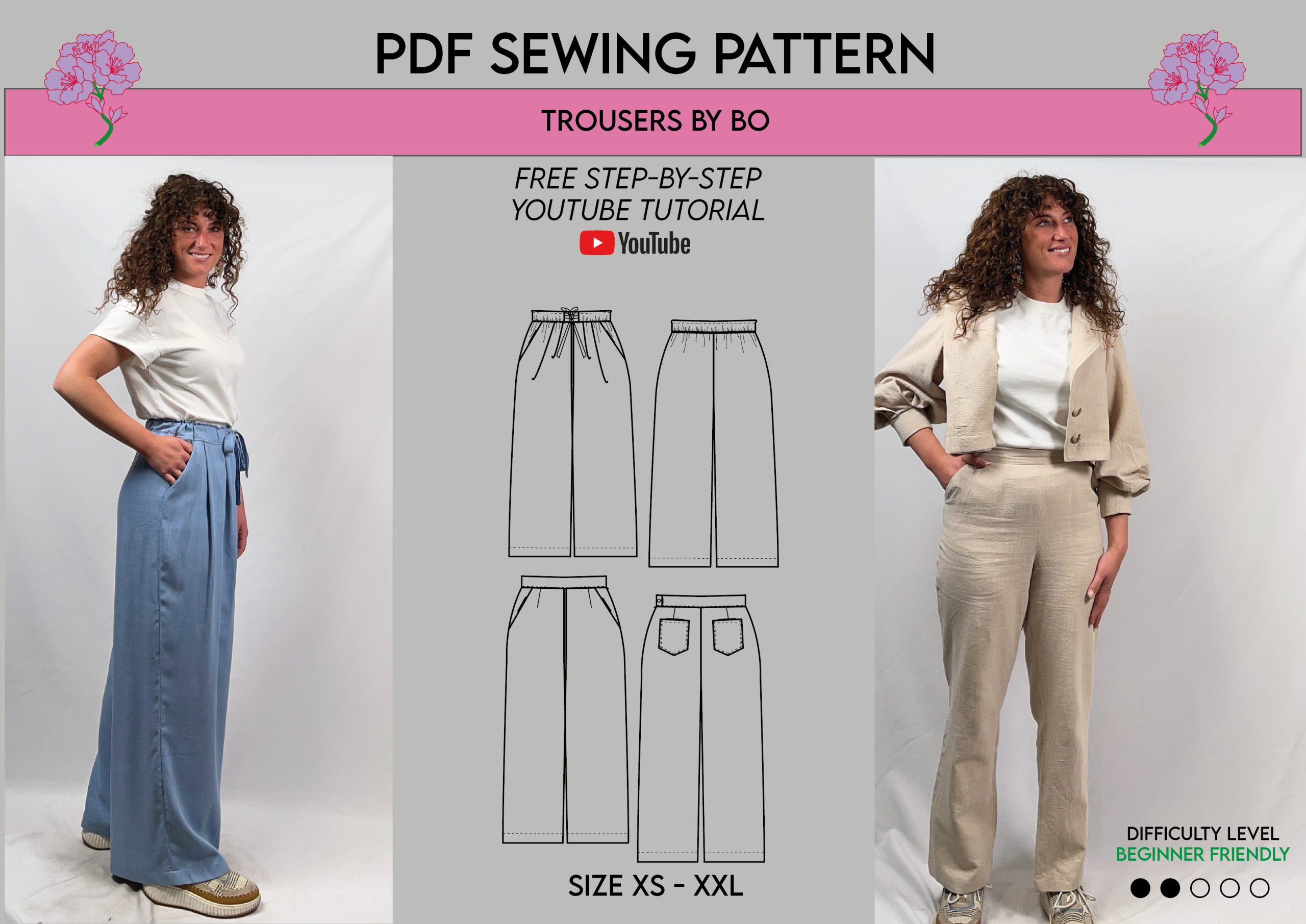 PDF Naaipatroon Trousers by Bo