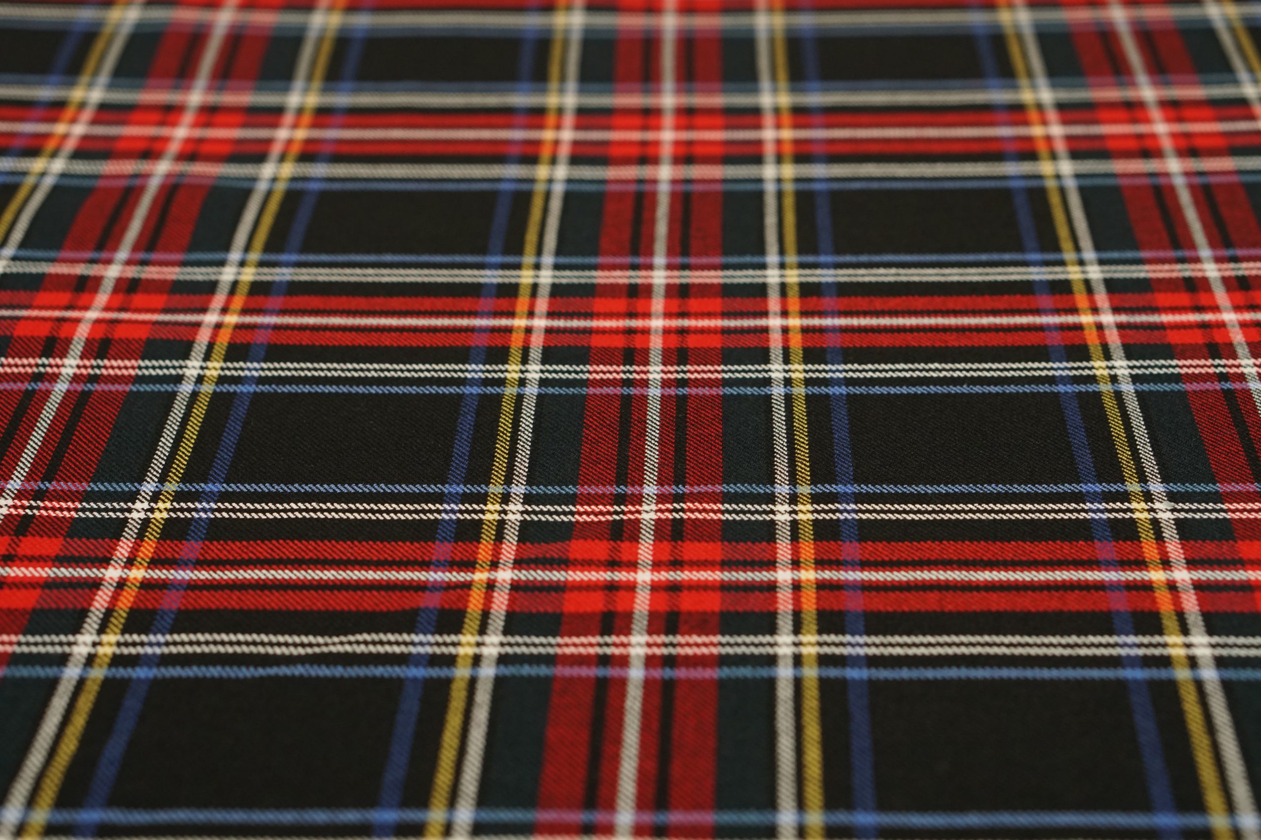 Schotse Ruit Stretch Stewart Zwart Groot - Afbeelding 2