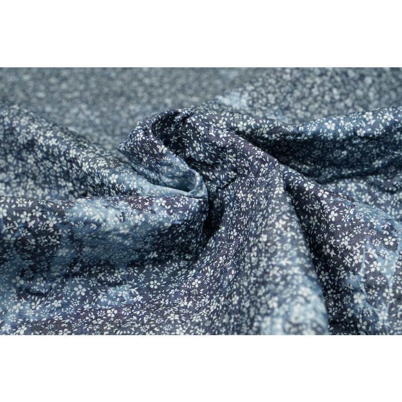 20760/690 Crinkled Indigo Florals