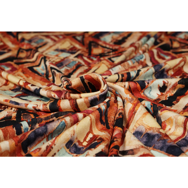 20641/445 Abstract Painted Viscose Crêpe