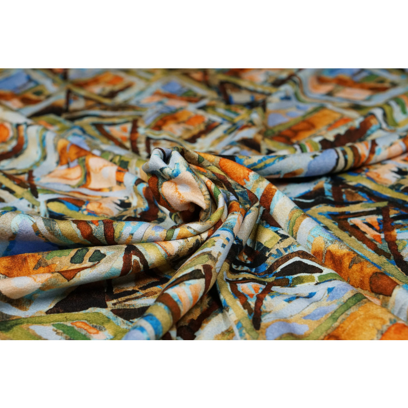 20641/315 Abstract Painted Viscose Crêpe