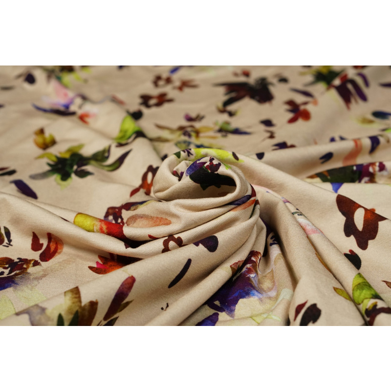 20926/178 Painted Leaves Viscose Spandex