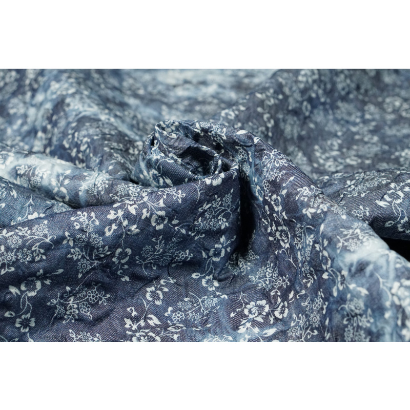 20760/691 Crinkled Indigo Florals