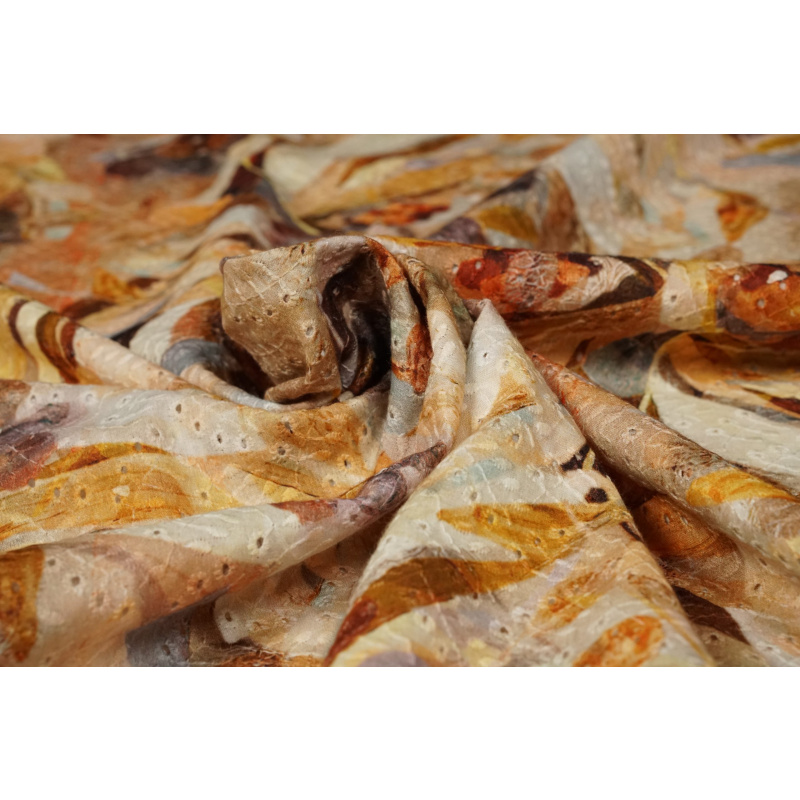 20814/455 Brownmix Cotton Embroidery