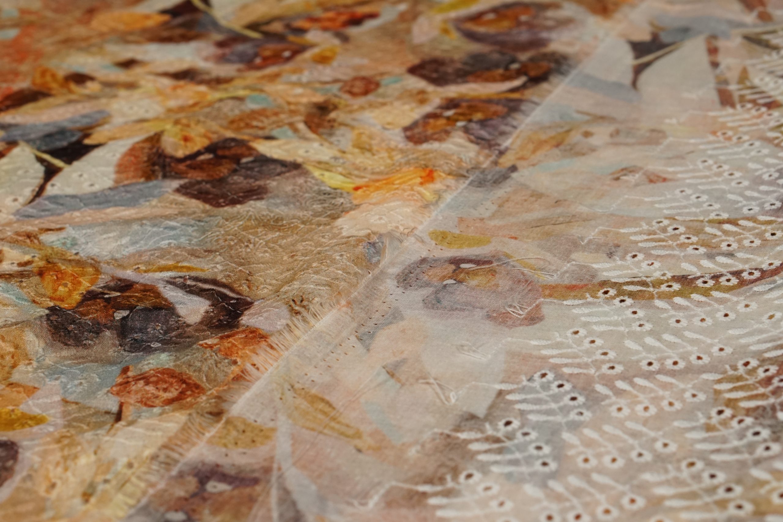 20814/455 Brownmix Cotton Embroidery - Afbeelding 3